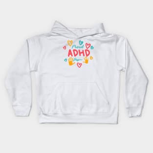 Proud ADHD Mom ADHD and Autism Awareness Day Kids Hoodie